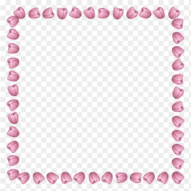 Free Vector Pink Tulip Flower Decoration Frame