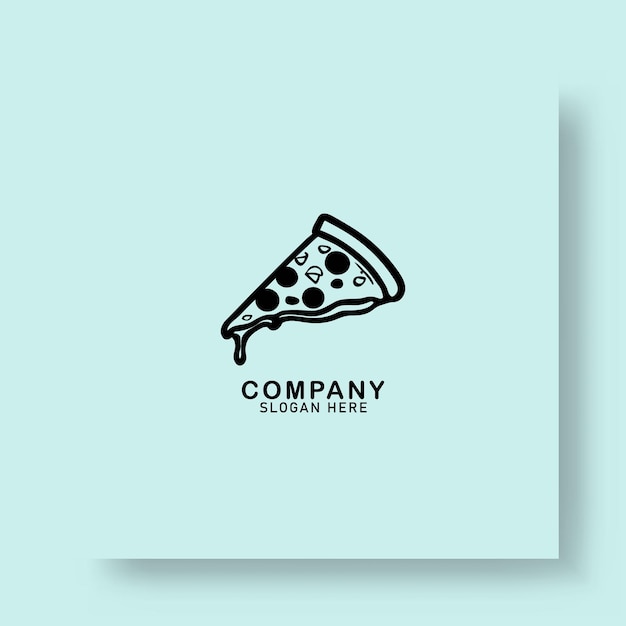 Modello di logo a forma di pizza vettoriale gratuito