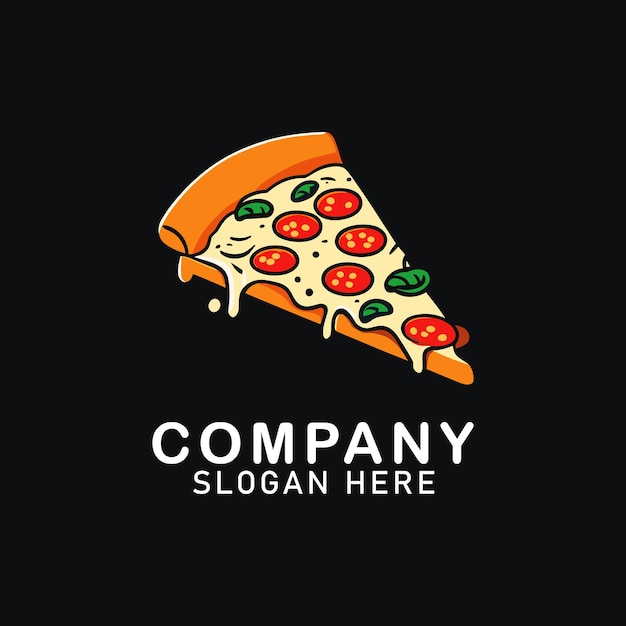 Free vector pizza shape logo template