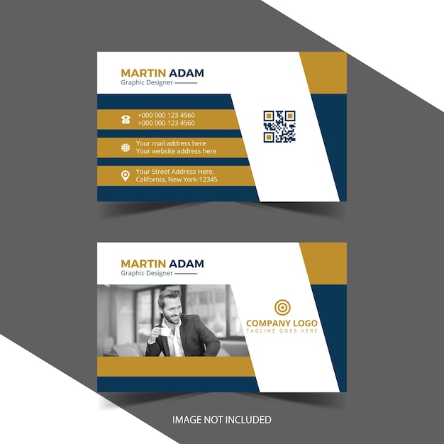 Free Vector print Ready Stylish Corporate Business Card Design Template