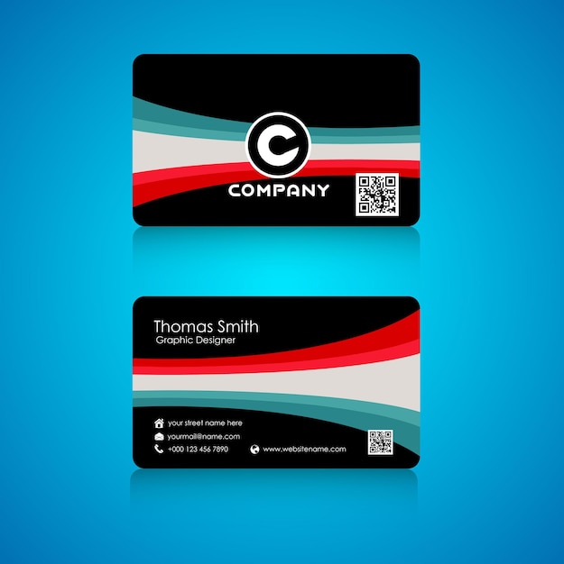 Vector free vector professional business card template design