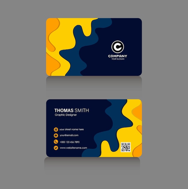 Vector free vector professional business card template design