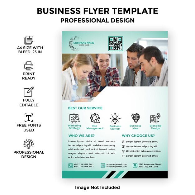 Vector free vector professional grow your business corporate brochure flyer template design