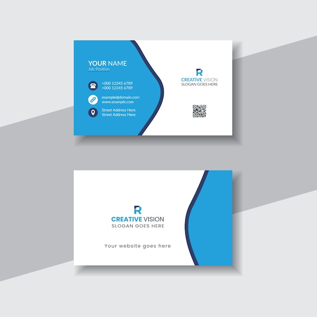 Free vector professional style corporate business card template