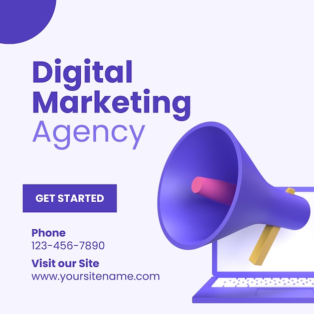 Free vector purple illustrative digital marketing agency