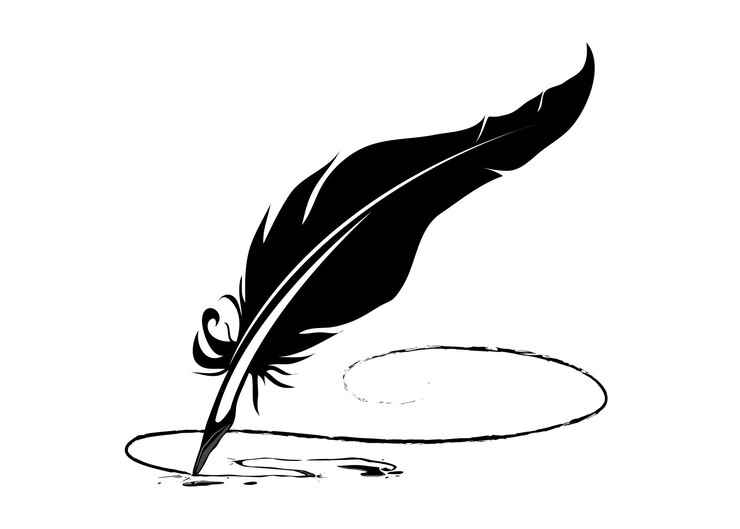 Free vector quill pen logo design