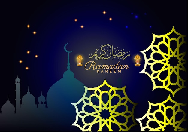 Free vector Ramadan Kareem illustration in paper style