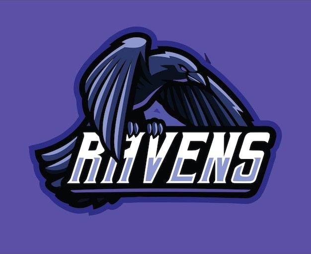 Vector free vector raven branding logo design