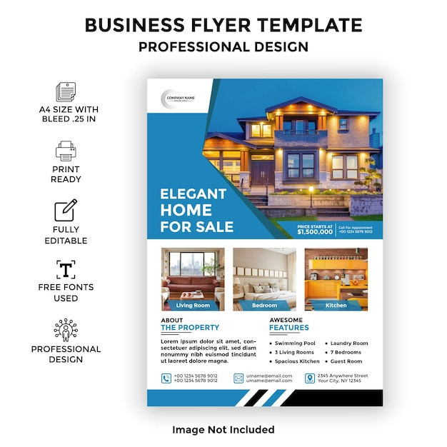 Vector free vector real estate house discount sale flyer template design