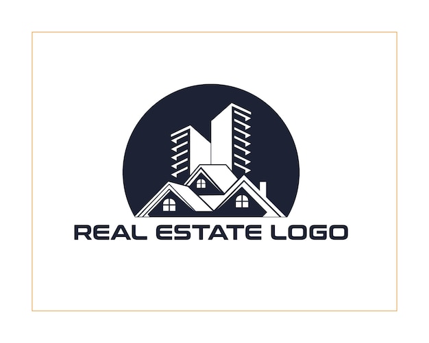 Free vector real estate logo design or property logo design template service