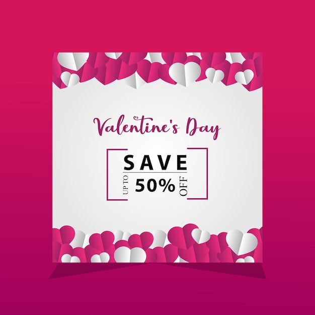 Free vector realistic background for valentine's day with mockup