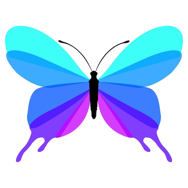 Free vector realistic bright butterfly isolated