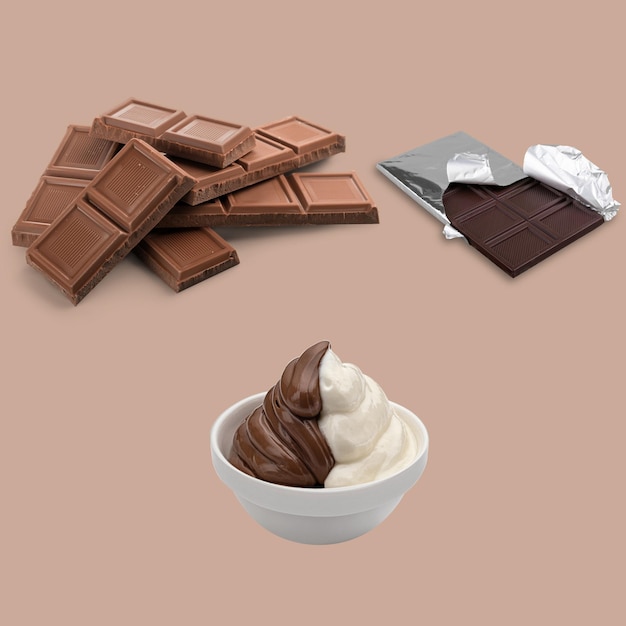 free vector realistic chocolate isolated