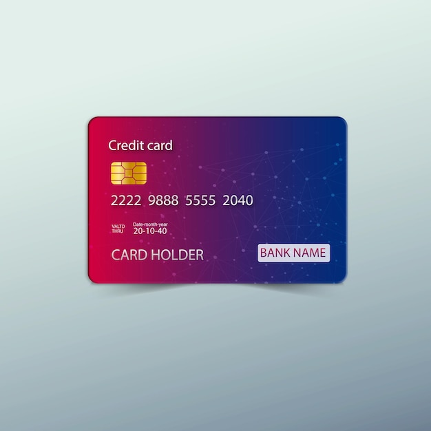 Vector free vector realistic credit card design template