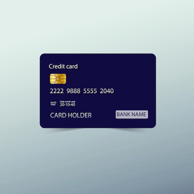 Vector free vector realistic credit card design template
