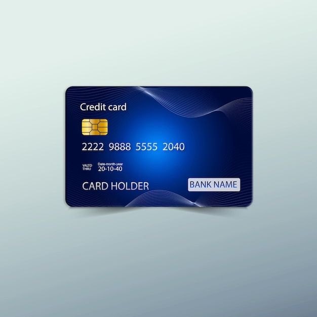 Vector free vector realistic credit card design template