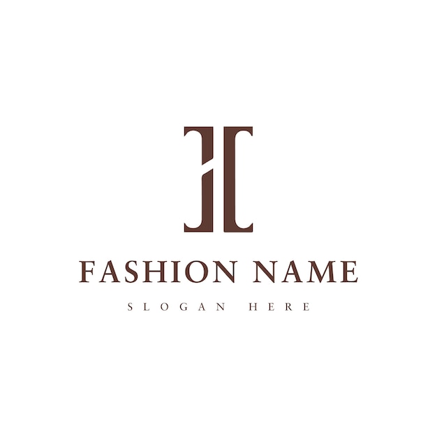 Vector free vector realistic lettermark i logo design for fashion