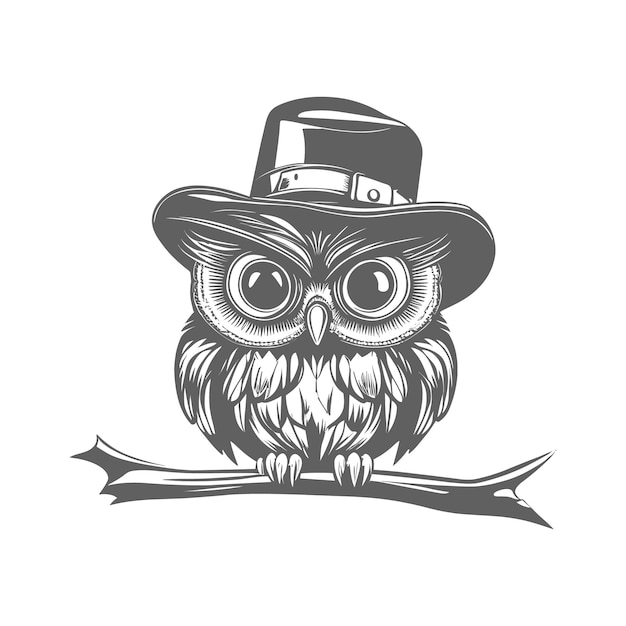 Free vector realistic owl sketch