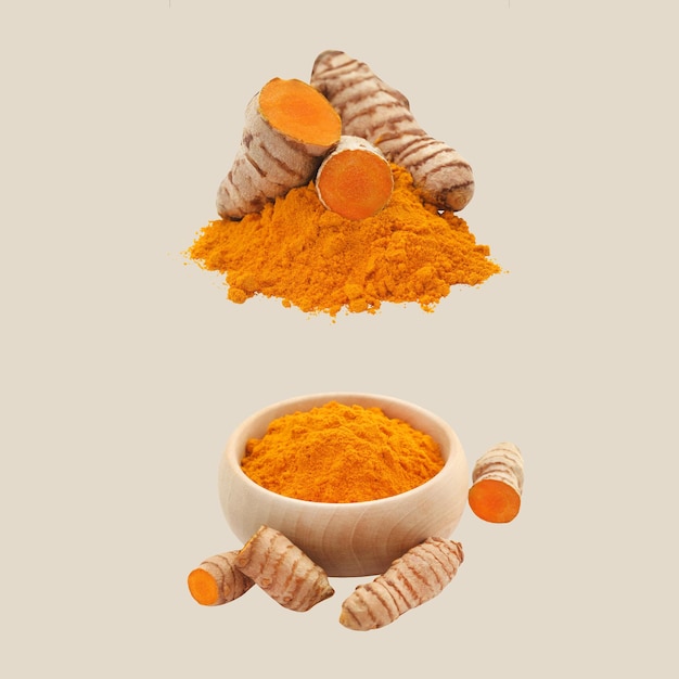 free vector realistic turmeric isolated