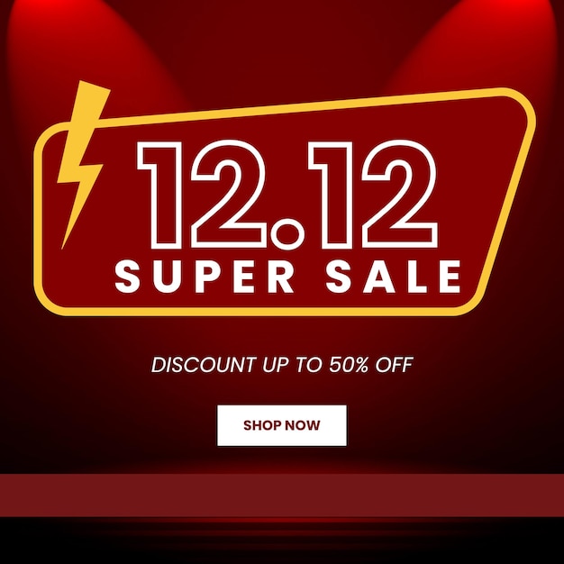 Free vector red creative 1212 sale