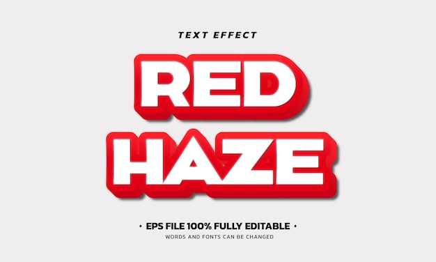 Free vector red haze text effect editable