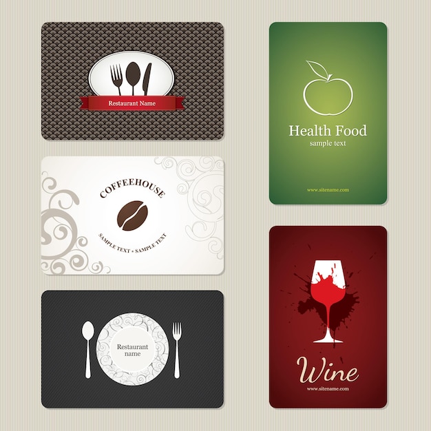 Free vector restaurant business card template