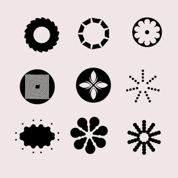 Free vector round shapes web shape flat style design