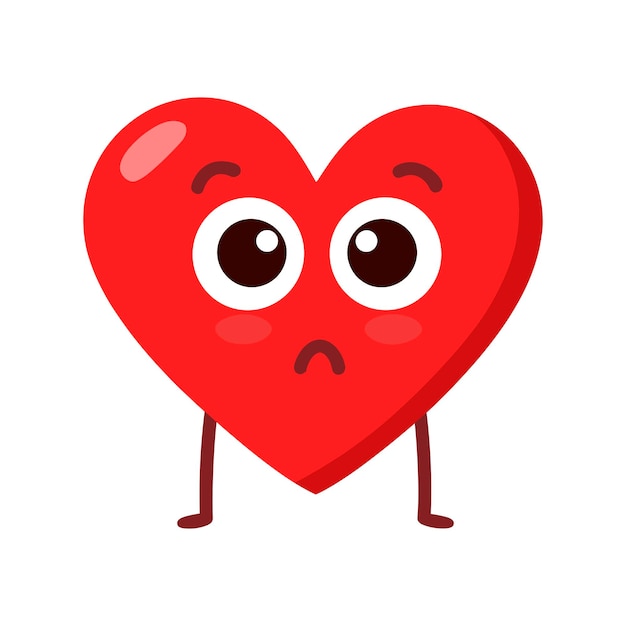 Free vector sad cartoon heart