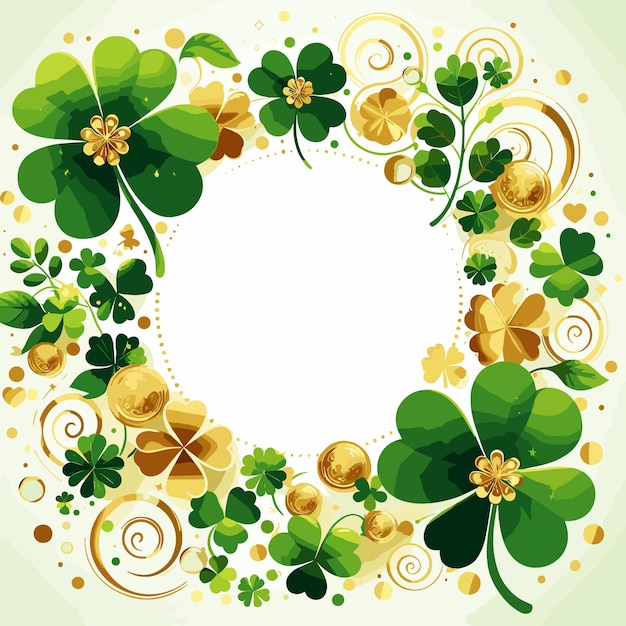 Free vector Saint Patricks day design with clover leaf on green background