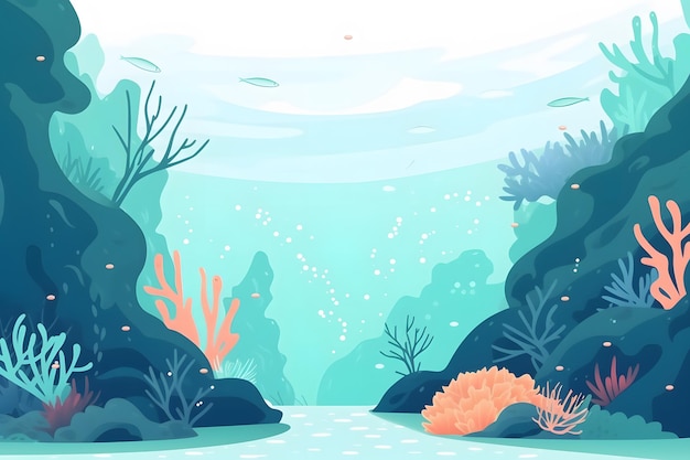 Vector free vector under the sea background for video conferencing