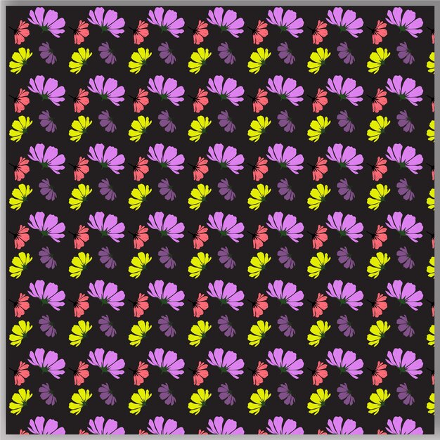 Vector free vector seamless floral colorful flower pattern background