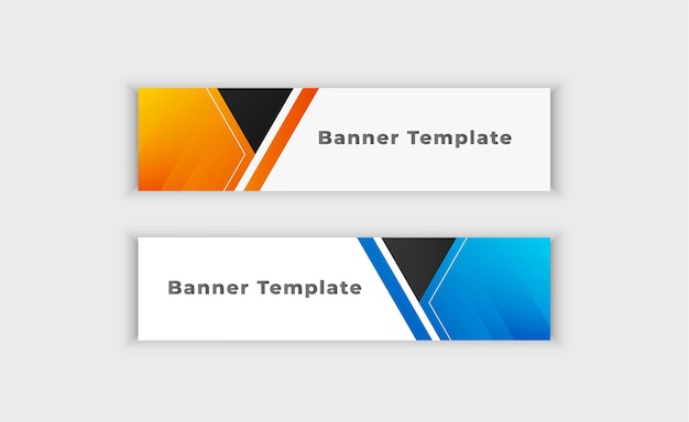 Vector free vector set of modern business banners with template shape