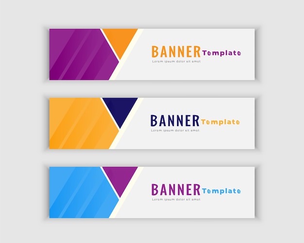 Vector free vector set of modern business banners with template shape