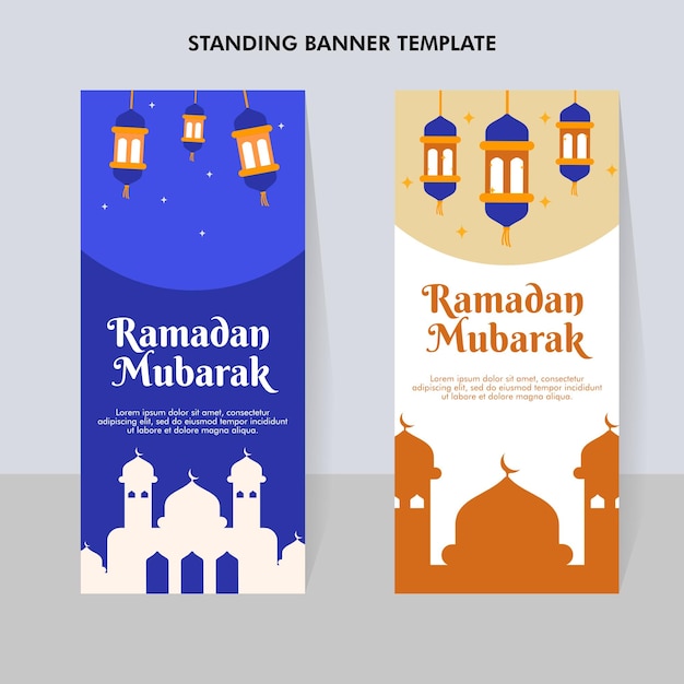 Free vector set of Ramadan banners