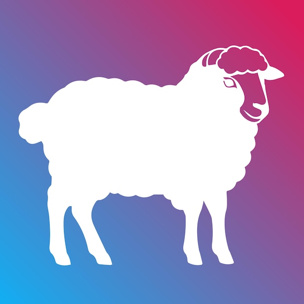 Free vector sheep silhouette design can be used for easter