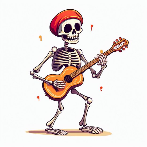 Free vector skeleton character art illustration