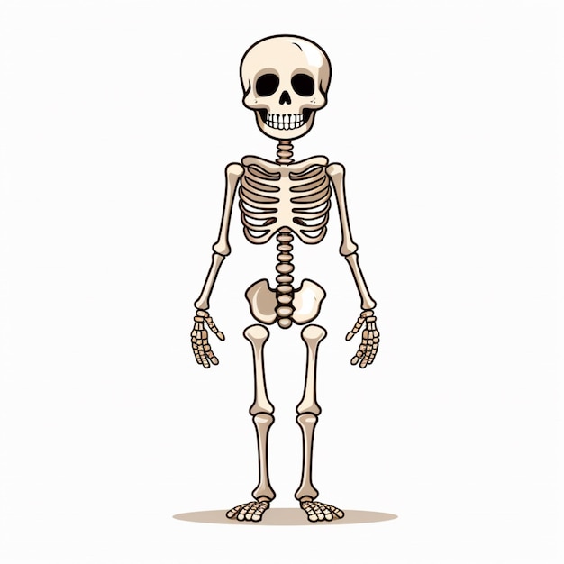 Free vector skeleton character art illustration