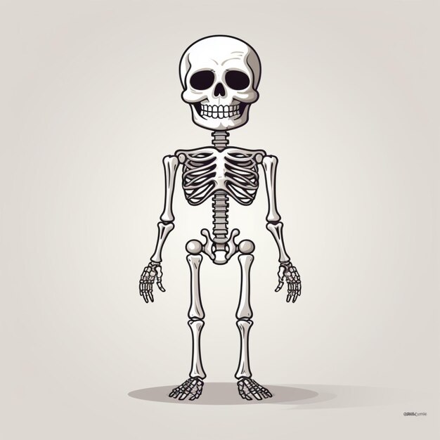 Vector free vector skeleton character art illustration