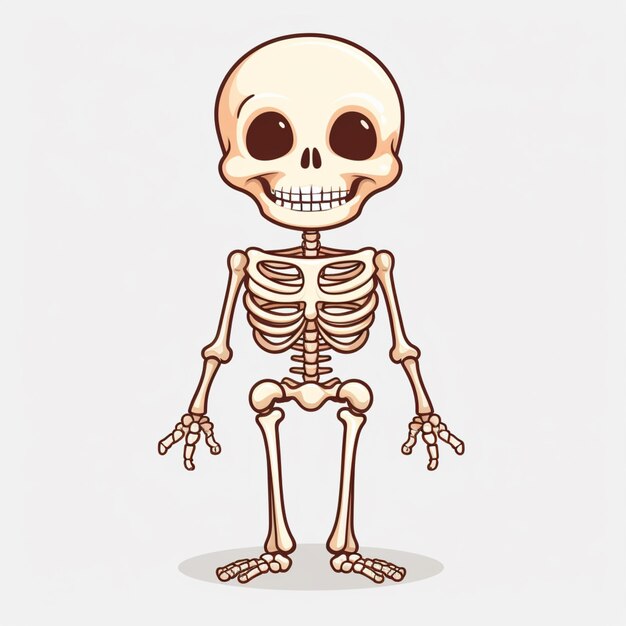 Free vector skeleton character art illustration