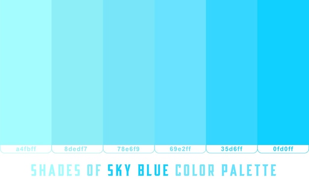 Free vector sky blue shades