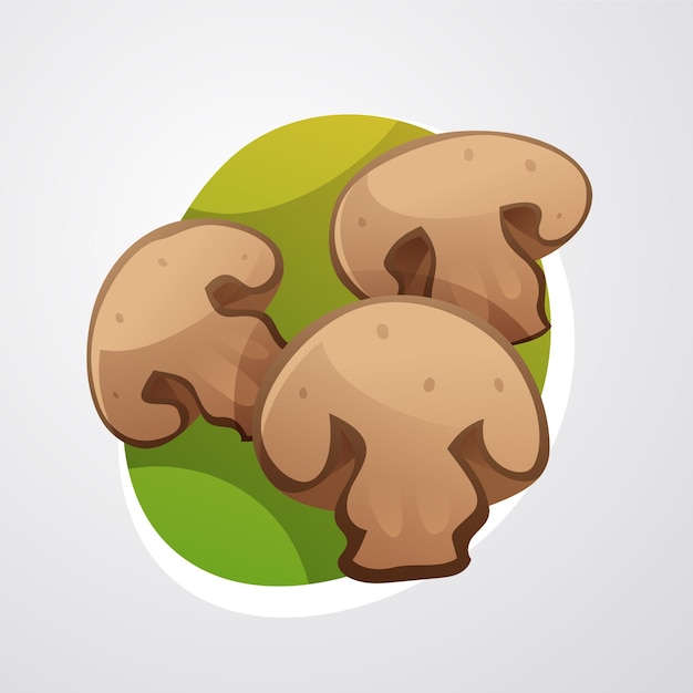 Vector free vector sliced mushrooms