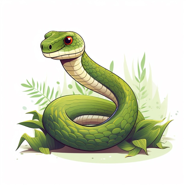 Vector free vector snake art illustration