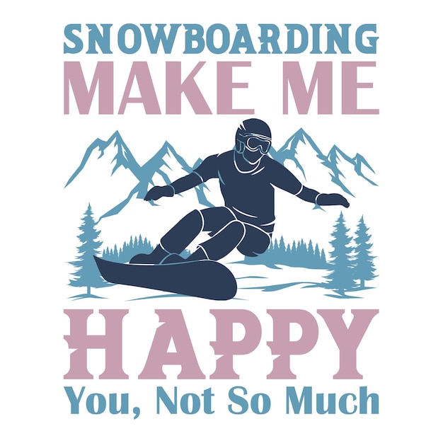 Vector free vector snowboarding tshirt design