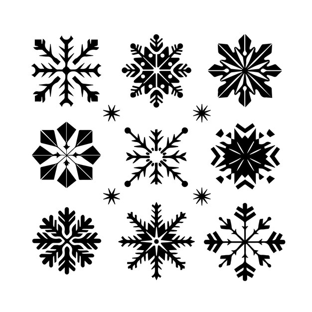 Vector free vector snowflakes frame for merry christmas festival