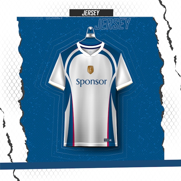 Free vector soccer jersey design for sublimation, sport t shirt design