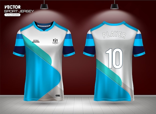 Free vector soccer jersey template sport t shirt design