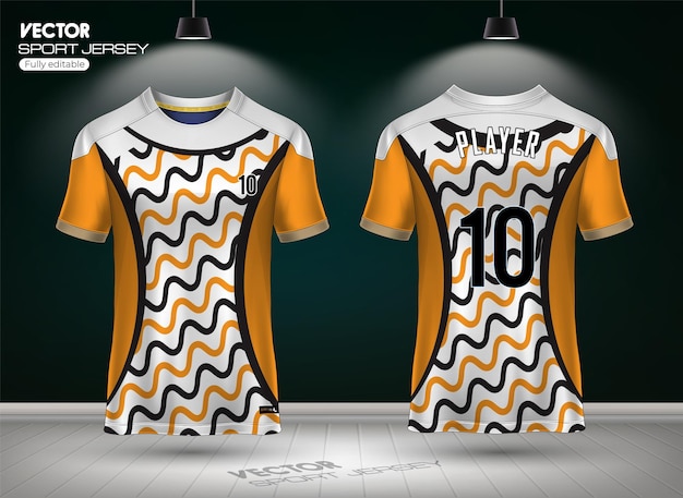 Free vector soccer jersey template sport t shirt design