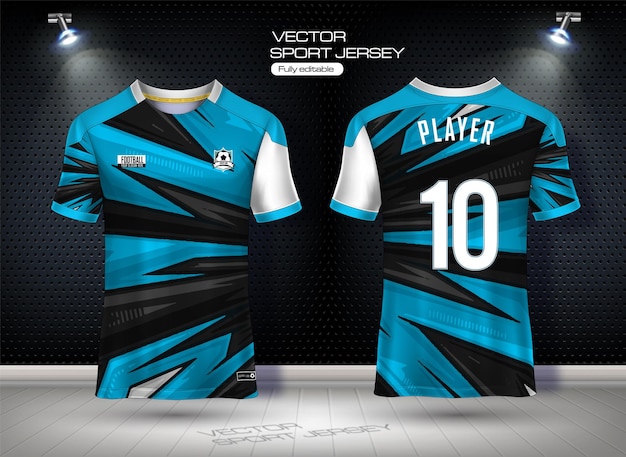 Free vector soccer jersey template sport t shirt design