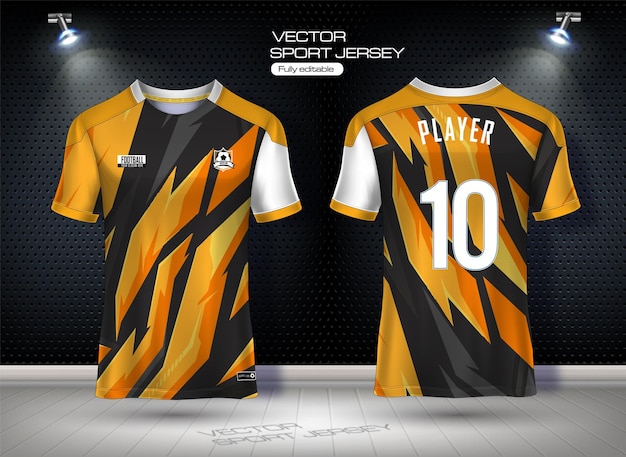 Free vector soccer jersey template sport t shirt design