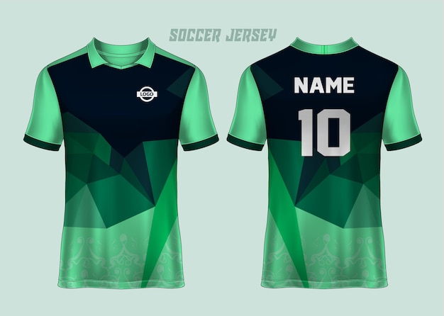 Free vector soccer jersey template sport t shirt design